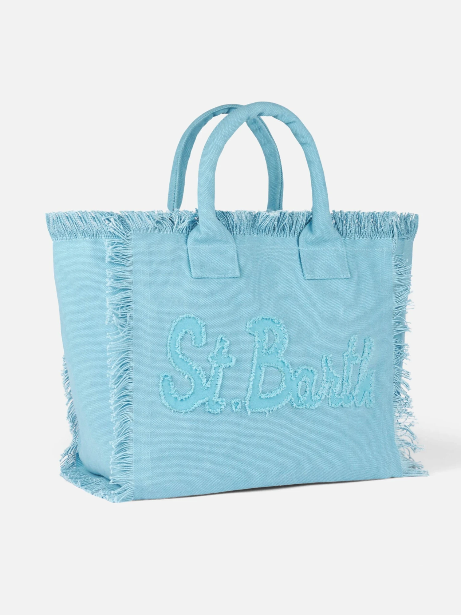 MC2 Saint Barth Vanity Light Blue Canvas Shoulder Bag 5 MC2 Saint Barth Vanity Light Blue Canvas Shoulder Bag - Image 3