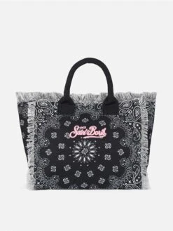 MC2 Saint Barth Vanity Canvas Shoulder Bag With Black Bandanna Print -Chic Carry Deals Store vanity canvas bandanna bag 4 93dfaa7f 76c5 4986 9e30 efb797ed5f02