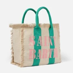 MC2 Saint Barth Vanity Canvas Shoulder Bag With Logo Print -Chic Carry Deals Store vanity canvas cotton bag 3 14611907 74a2 490c a196 550878e36ae6