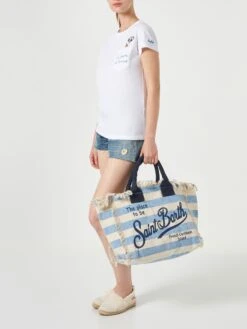 MC2 Saint Barth Vanity Canvas Shoulder Bag With And Paris Print -Chic Carry Deals Store vanity canvas on model 1 c10b8164 706c 4fc2 ace7 3766db97e55a