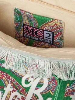 MC2 Saint Barth Vanity Canvas Shoulder Bag With Paisley Print -Chic Carry Deals Store vanity canvas paisley bag 5