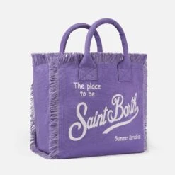 MC2 Saint Barth Vanity Purple Canvas Shoulder Bag -Chic Carry Deals Store vanity canvas shoulder bag purple 3