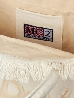 MC2 Saint Barth Vanity Creamy White Canvas Shoulder Bag -Chic Carry Deals Store vanity canvas white bag 5