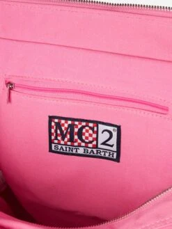 MC2 Saint Barth Vanity Crochet Shoulder Bag With Pattern -Chic Carry Deals Store vanity crochet bag pink 5