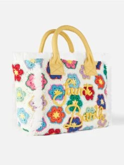 MC2 Saint Barth Crochet Shoulder Bag With Flower -Chic Carry Deals Store vanity crochet bag white 3