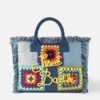 MC2 Saint Barth Crochet Canvas Shoulder Bag -Chic Carry Deals Store vanity denim crochet bag 1