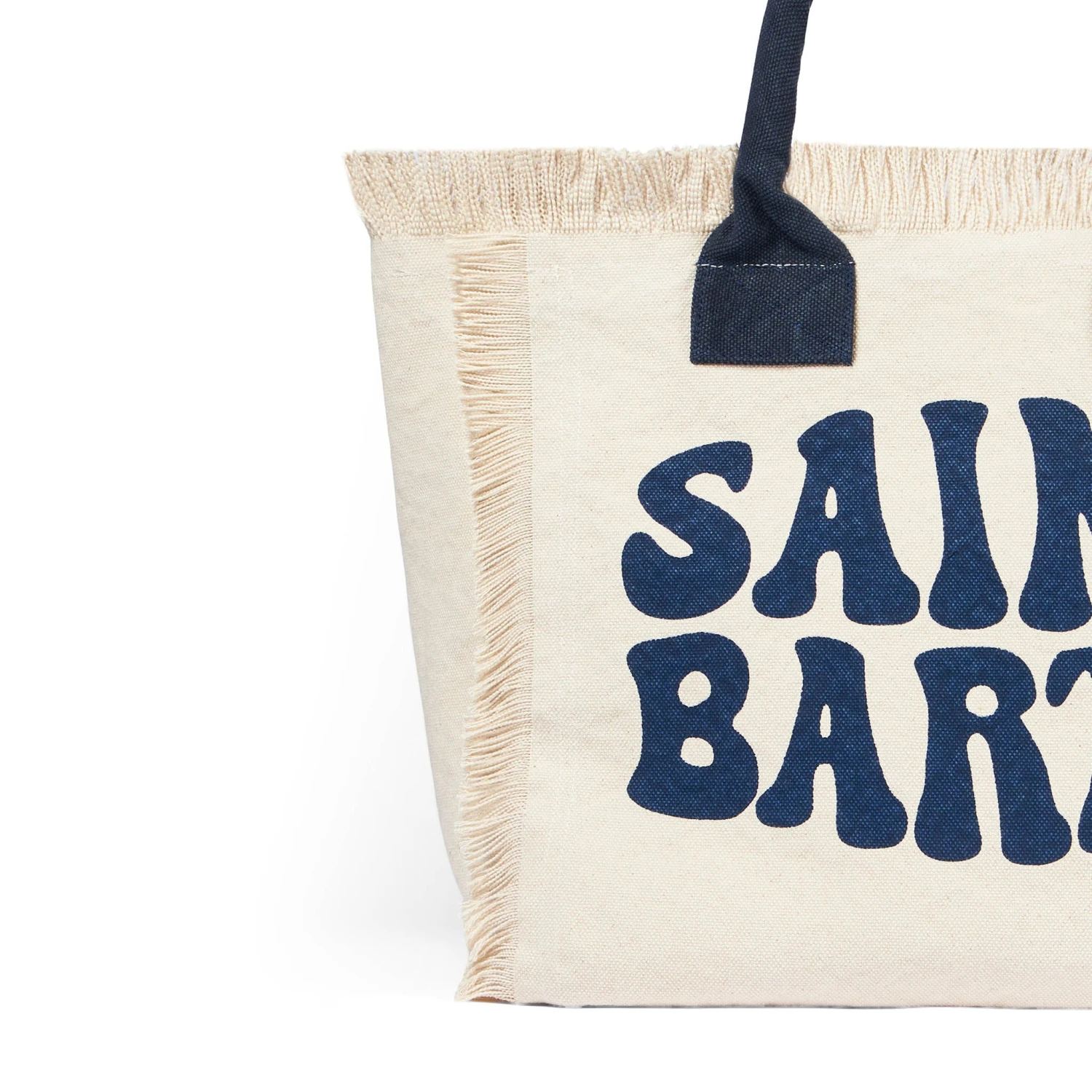 MC2 Saint Barth White Vanity Canvas Shoulder Bag With Groovy Blue Logo 4 MC2 Saint Barth White Vanity Canvas Shoulder Bag With Groovy Blue Logo - Image 2