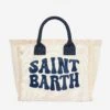 MC2 Saint Barth White Vanity Canvas Shoulder Bag With Groovy Blue Logo -Chic Carry Deals Store vanity groovy shoulder bag 5 2copia