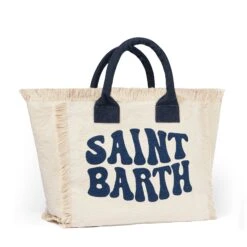 MC2 Saint Barth White Vanity Canvas Shoulder Bag With Groovy Blue Logo 10 MC2 Saint Barth White Vanity Canvas Shoulder Bag With Groovy Blue Logo -Chic Carry Deals Store vanity groovy shoulder bag 5 4