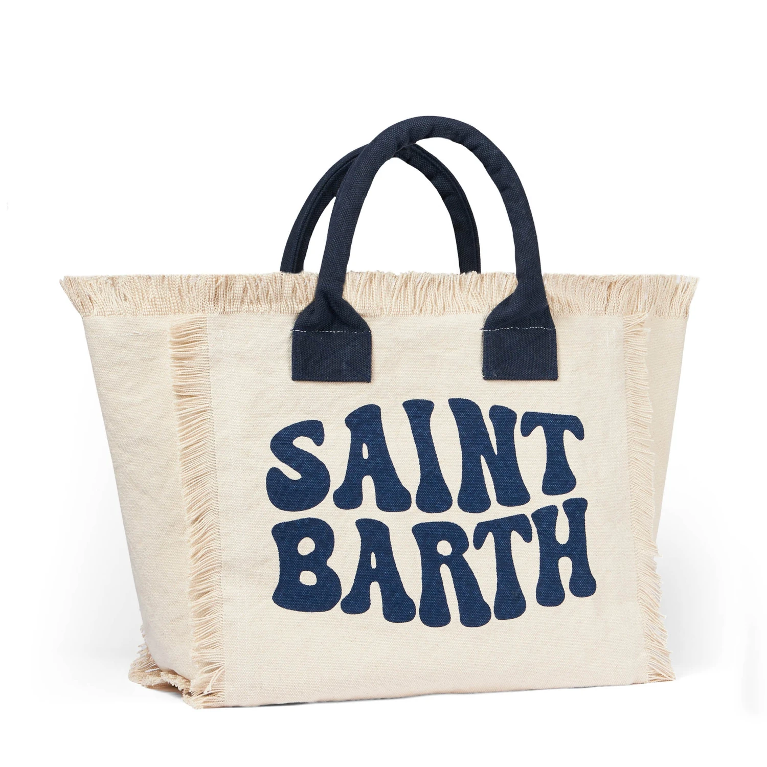 MC2 Saint Barth White Vanity Canvas Shoulder Bag With Groovy Blue Logo 6 MC2 Saint Barth White Vanity Canvas Shoulder Bag With Groovy Blue Logo - Image 4