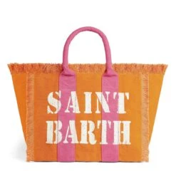 MC2 Saint Barth Vanity Canvas Orange Shoulder Bag With Logo Print 11 MC2 Saint Barth Vanity Canvas Orange Shoulder Bag With Logo Print -Chic Carry Deals Store vanity orange shoulderbag woman 1
