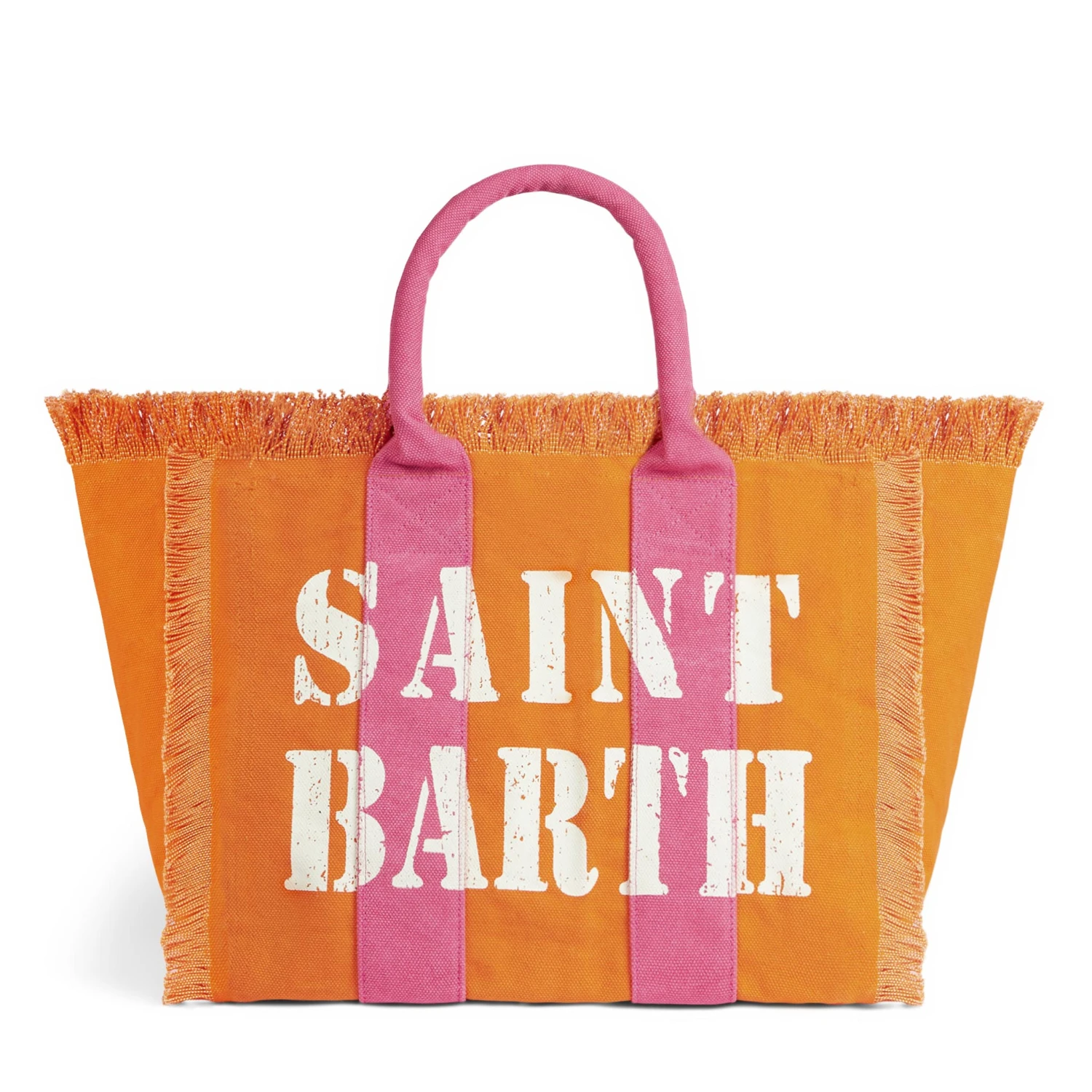 MC2 Saint Barth Vanity Canvas Orange Shoulder Bag With Logo Print 7 MC2 Saint Barth Vanity Canvas Orange Shoulder Bag With Logo Print - Image 5