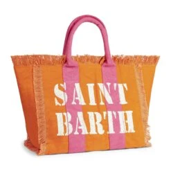 MC2 Saint Barth Vanity Canvas Orange Shoulder Bag With Logo Print 9 MC2 Saint Barth Vanity Canvas Orange Shoulder Bag With Logo Print -Chic Carry Deals Store vanity orange shoulderbag woman 2