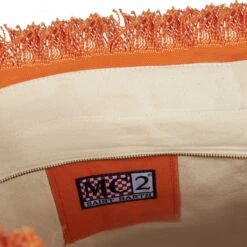 MC2 Saint Barth Vanity Canvas Orange Shoulder Bag With Logo Print 10 MC2 Saint Barth Vanity Canvas Orange Shoulder Bag With Logo Print -Chic Carry Deals Store vanity orange shoulderbag woman 3