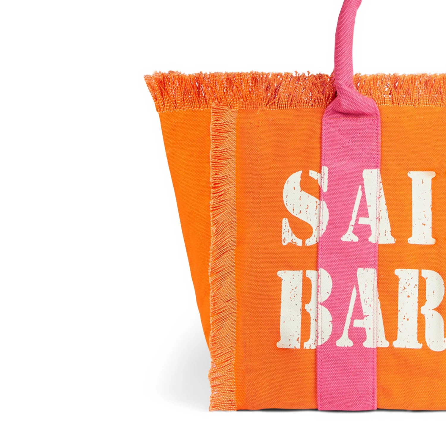 MC2 Saint Barth Vanity Canvas Orange Shoulder Bag With Logo Print 4 MC2 Saint Barth Vanity Canvas Orange Shoulder Bag With Logo Print - Image 2