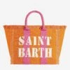 MC2 Saint Barth Vanity Canvas Orange Shoulder Bag With Logo Print -Chic Carry Deals Store vanity orange shoulderbag womancopia