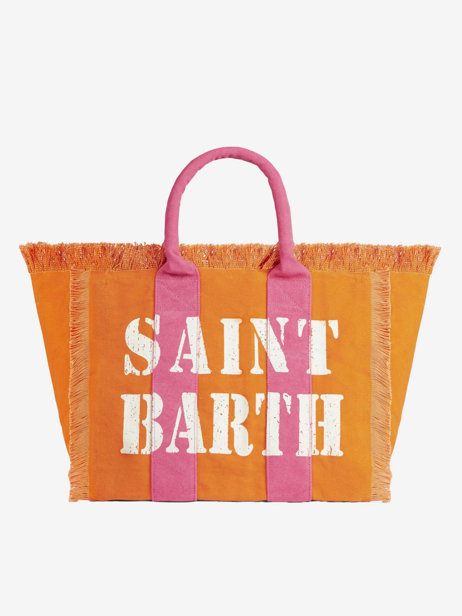 MC2 Saint Barth Vanity Canvas Orange Shoulder Bag With Logo Print 3 MC2 Saint Barth Vanity Canvas Orange Shoulder Bag With Logo Print