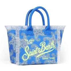 MC2 Saint Barth Vanity Canvas Shoulder Bag With Paisley Star Print -Chic Carry Deals Store vanity paisley shoulder bag 3