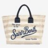MC2 Saint Barth Vanity Canvas Shoulder Bag With White And Beige Stripes -Chic Carry Deals Store vanity shoulder bag stripes 1copia