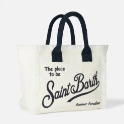MC2 Saint Barth Vanity White Terry Shoulder Bag -Chic Carry Deals Store vanity terry bag 2