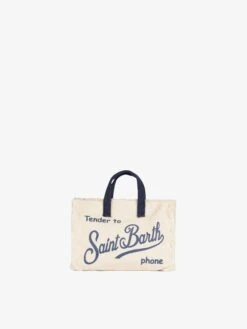 MC2 Saint Barth Phone Holder White Bag With Blue Logo